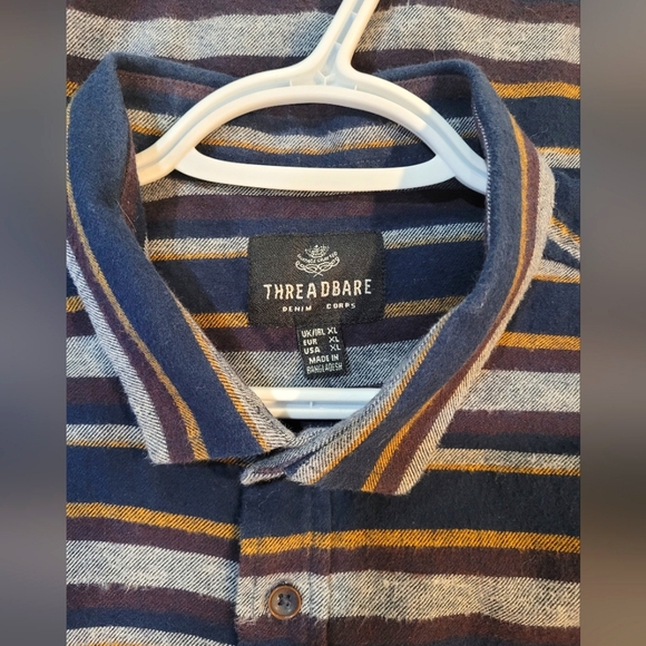 Men's striped flannel button down - Picture 3 of 4